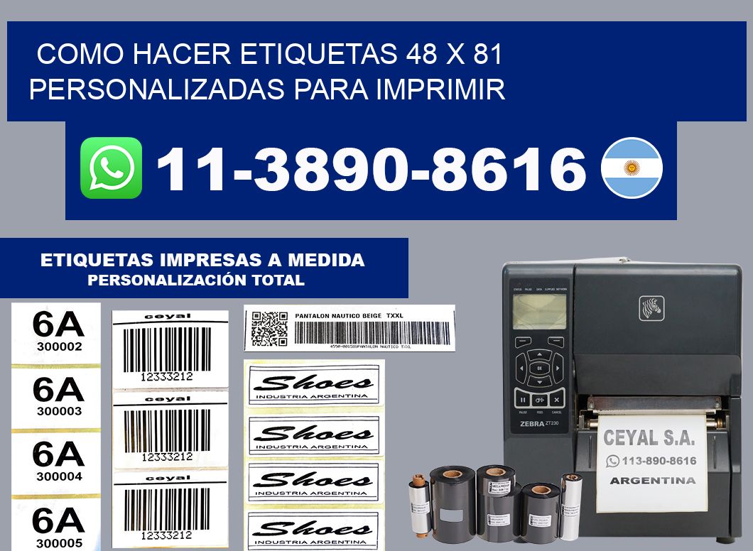 como hacer etiquetas 48 x 81 personalizadas para imprimir