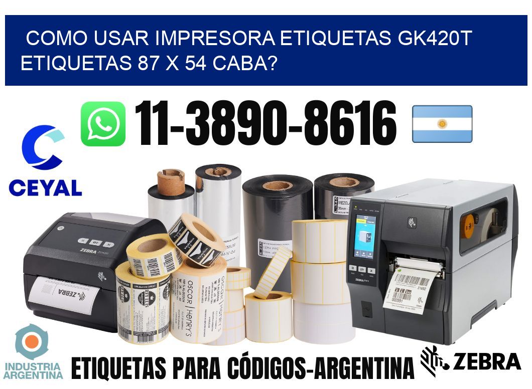 como usar impresora etiquetas gk420t etiquetas 87 x 54 CABA?