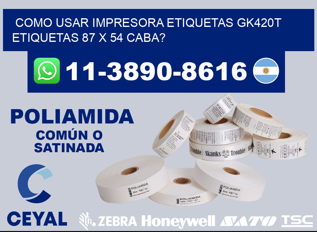 como usar impresora etiquetas gk420t etiquetas 87 x 54 CABA?