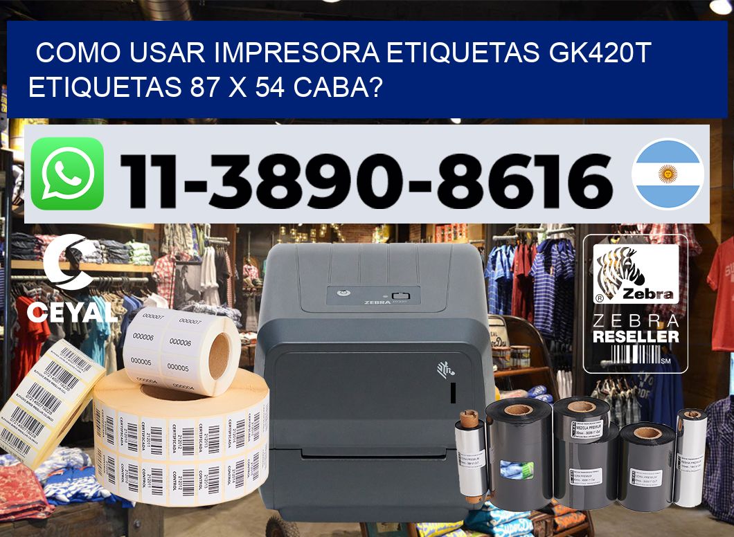 como usar impresora etiquetas gk420t etiquetas 87 x 54 CABA?
