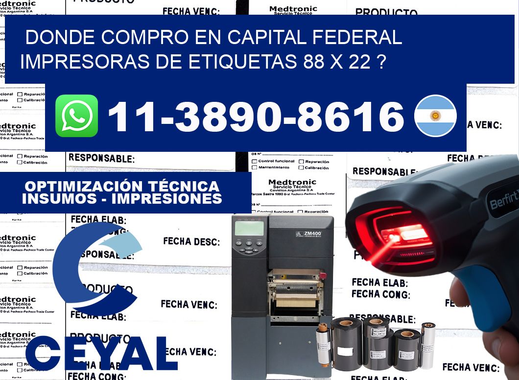 donde compro en capital federal impresoras de etiquetas 88 x 22 ?
