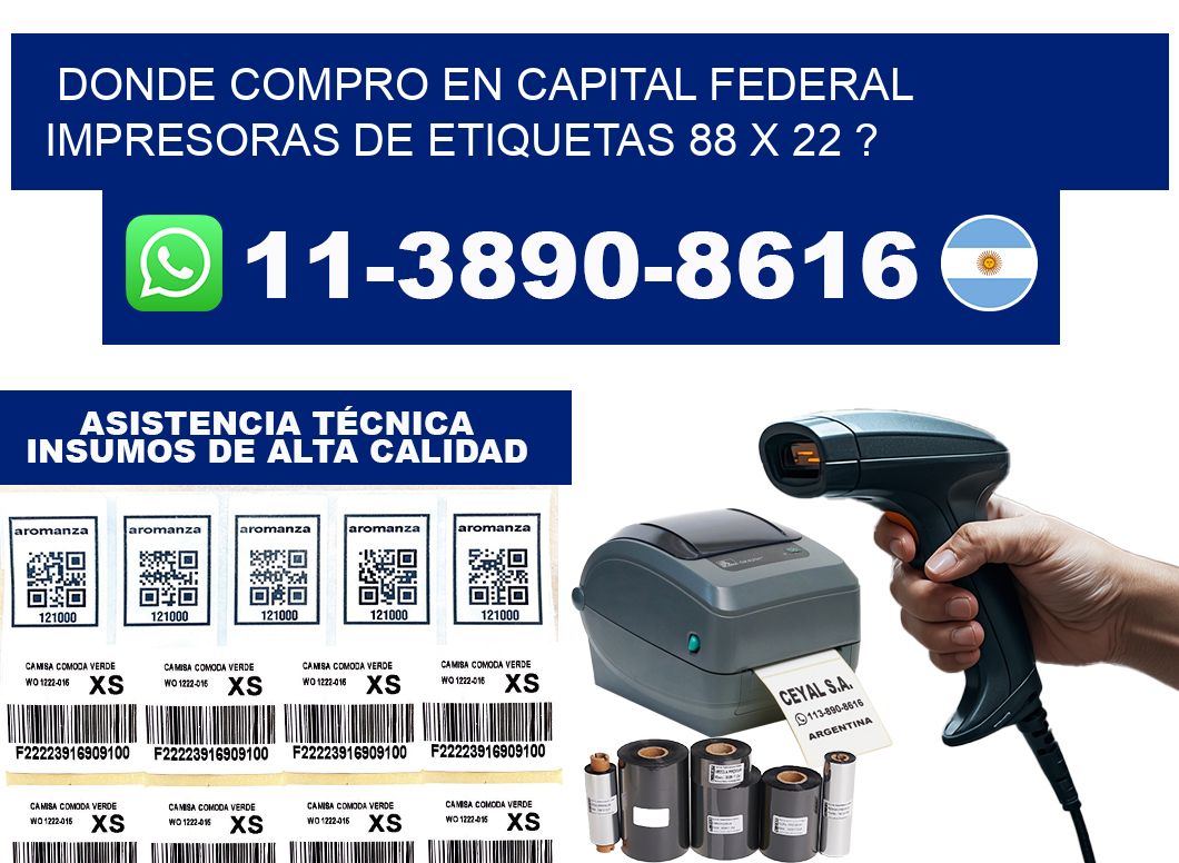donde compro en capital federal impresoras de etiquetas 88 x 22 ?