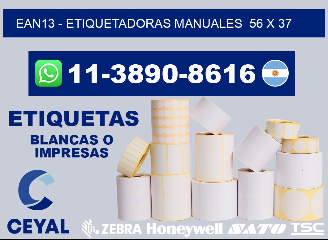 ean13 - Etiquetadoras Manuales  56 x 37
