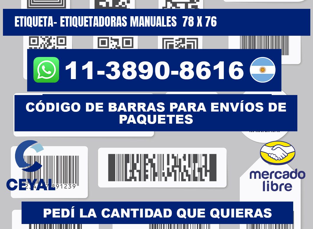 etiqueta- Etiquetadoras Manuales  78 x 76