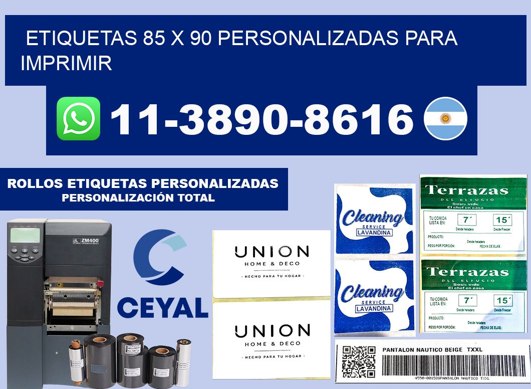 etiquetas 85 x 90 personalizadas para imprimir