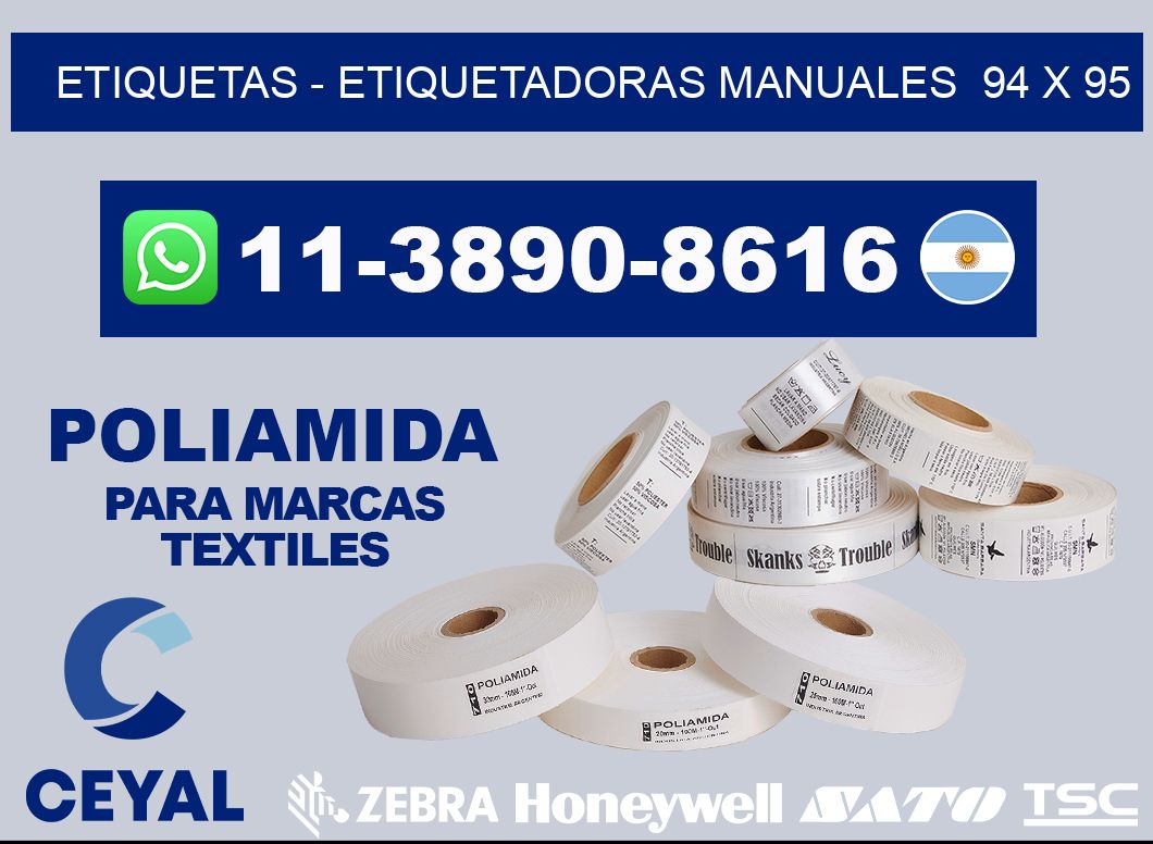 etiquetas - Etiquetadoras Manuales  94 x 95