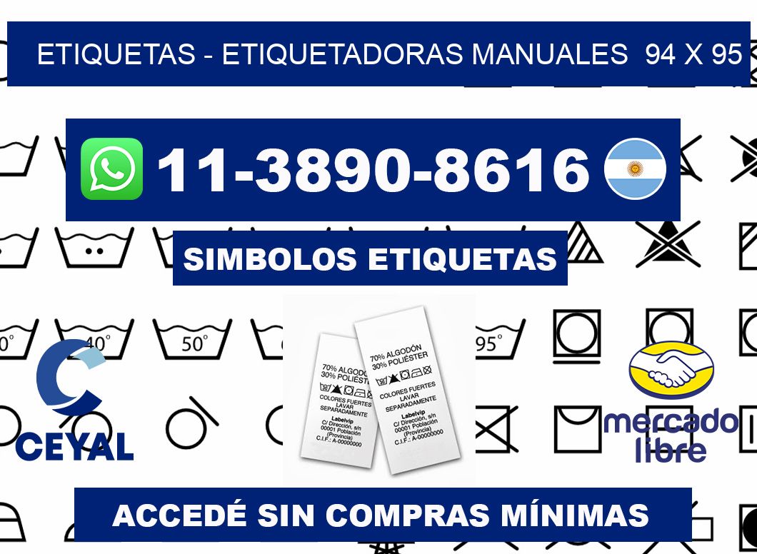 etiquetas - Etiquetadoras Manuales  94 x 95