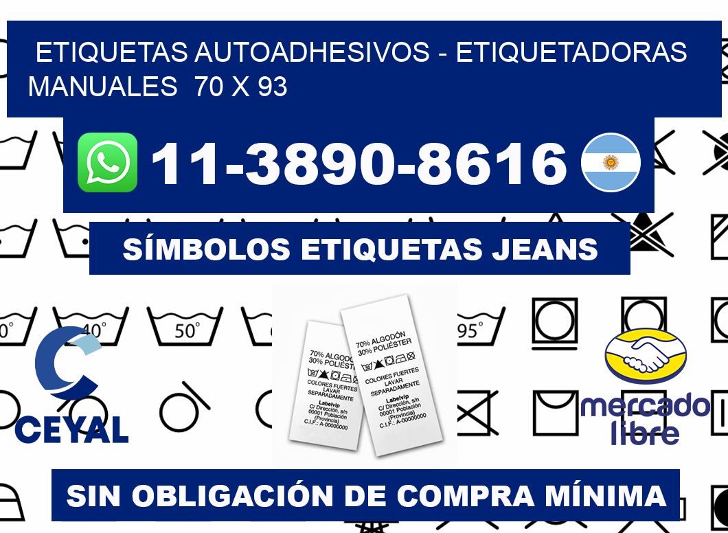 etiquetas autoadhesivos - Etiquetadoras Manuales  70 x 93
