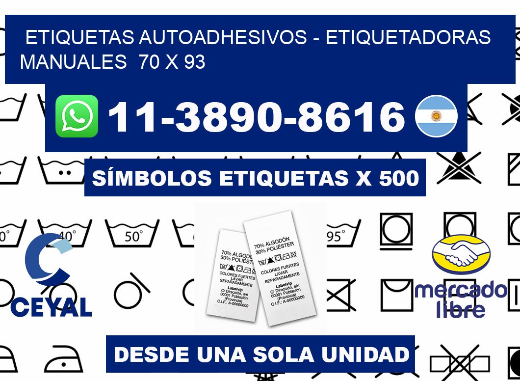 etiquetas autoadhesivos - Etiquetadoras Manuales  70 x 93