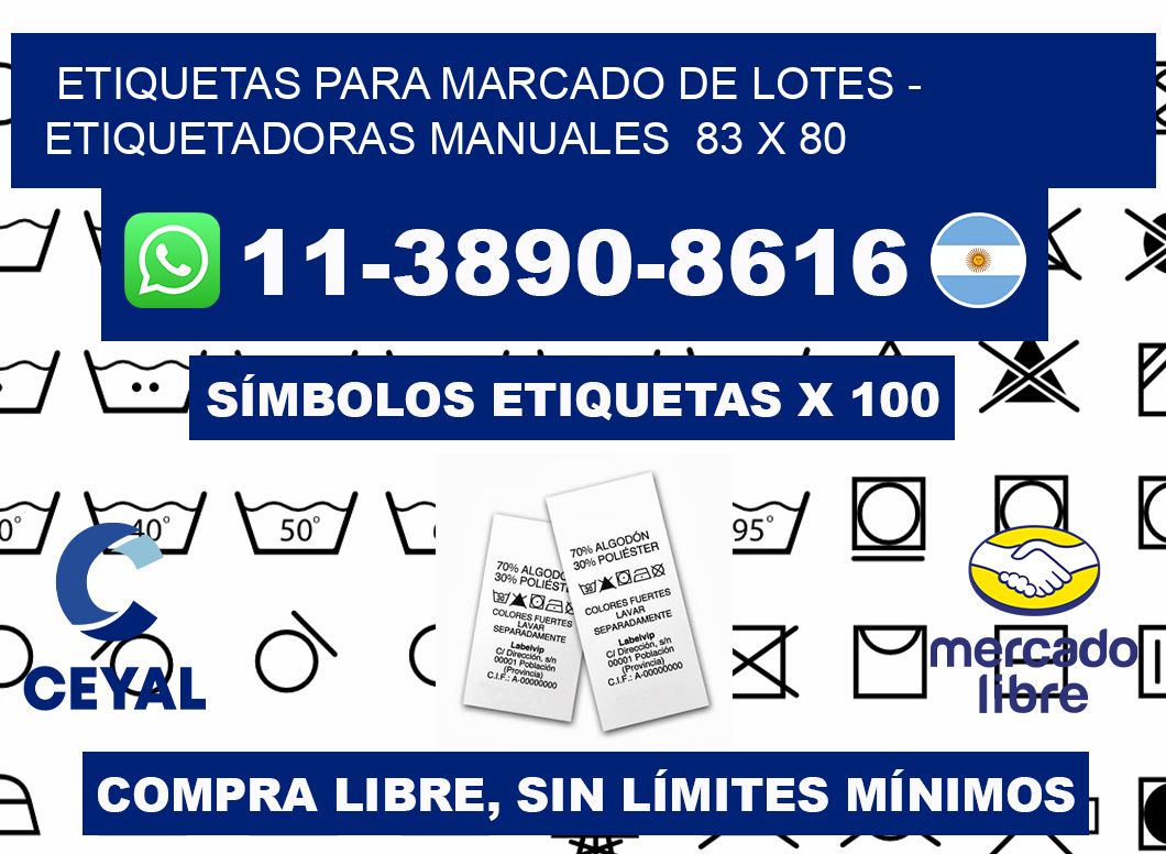 etiquetas para marcado de lotes - Etiquetadoras Manuales  83 x 80