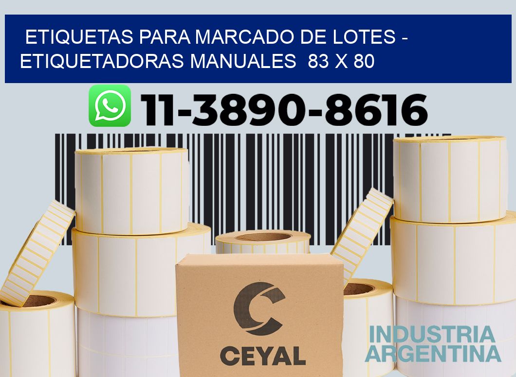 etiquetas para marcado de lotes - Etiquetadoras Manuales  83 x 80