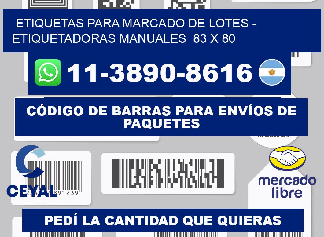 etiquetas para marcado de lotes - Etiquetadoras Manuales  83 x 80