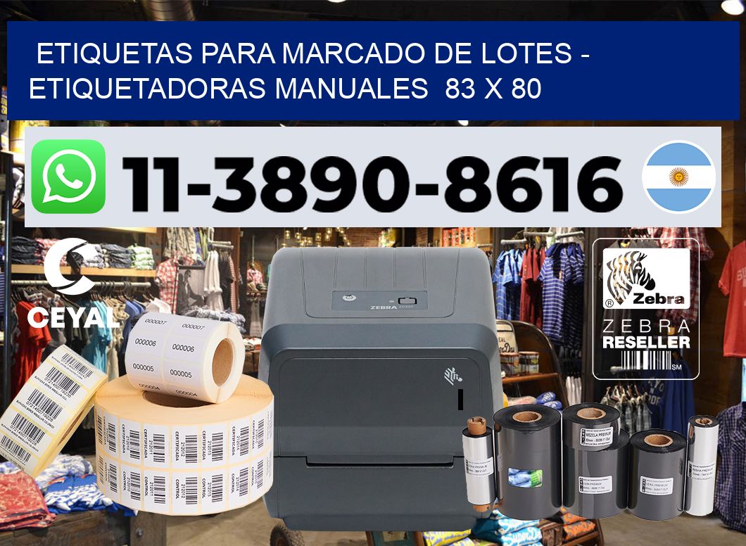 etiquetas para marcado de lotes – Etiquetadoras Manuales  83 x 80