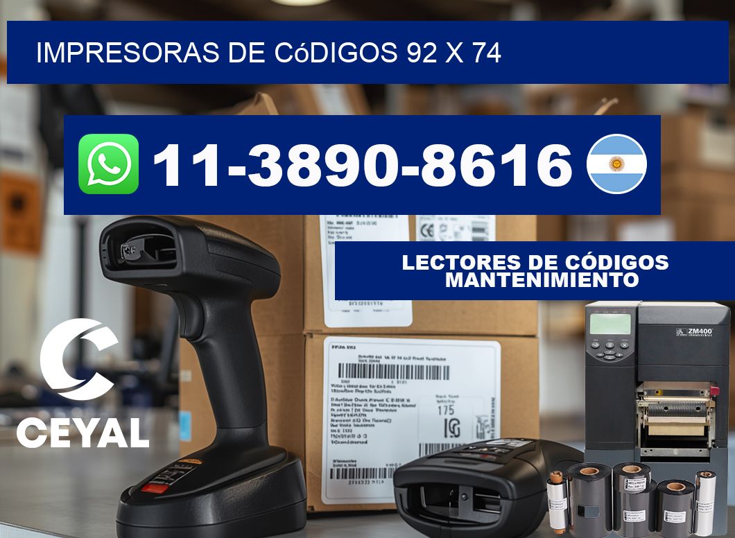 impresoras de códigos 92 x 74