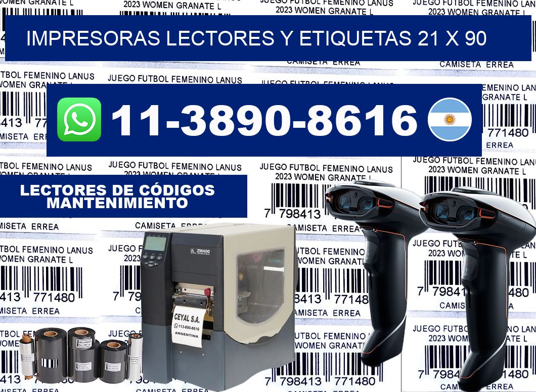 impresoras lectores y etiquetas 21 x 90