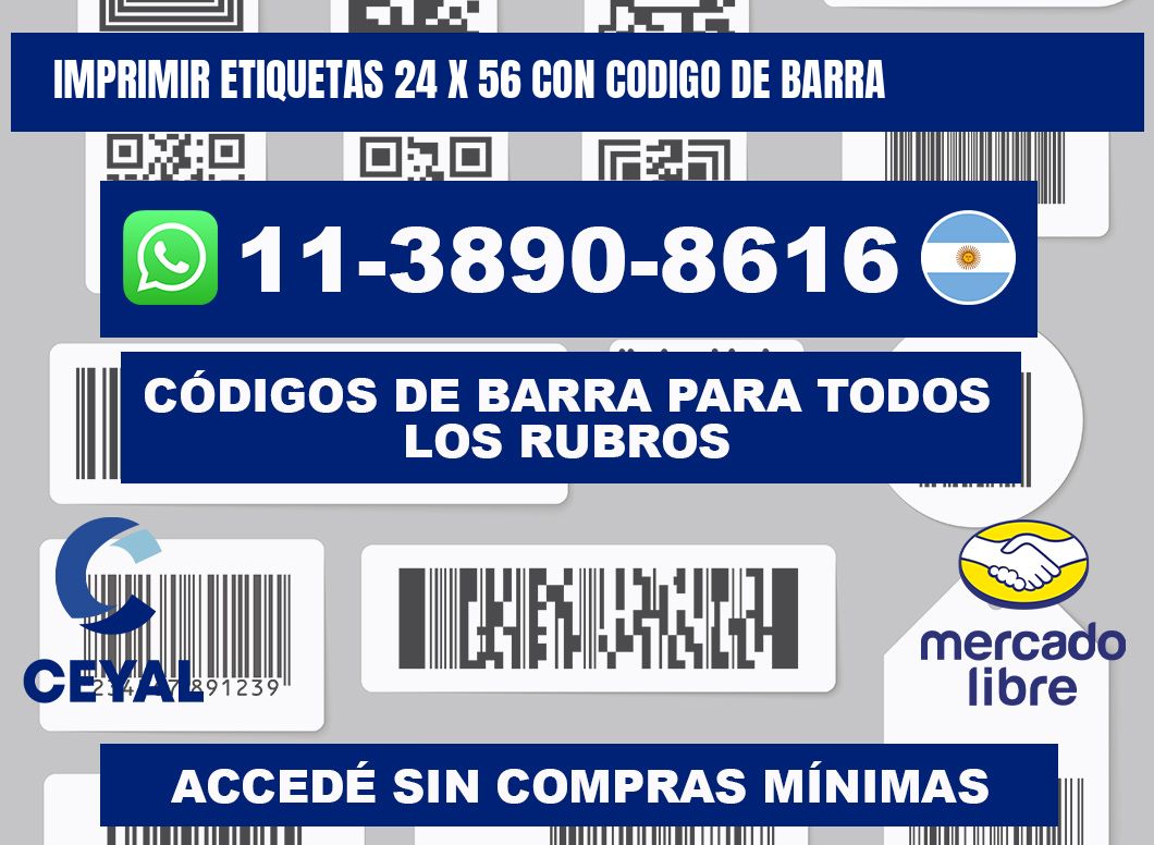 imprimir etiquetas 24 x 56 con codigo de barra