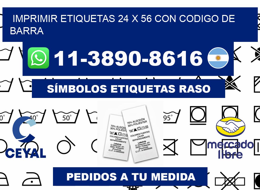 imprimir etiquetas 24 x 56 con codigo de barra