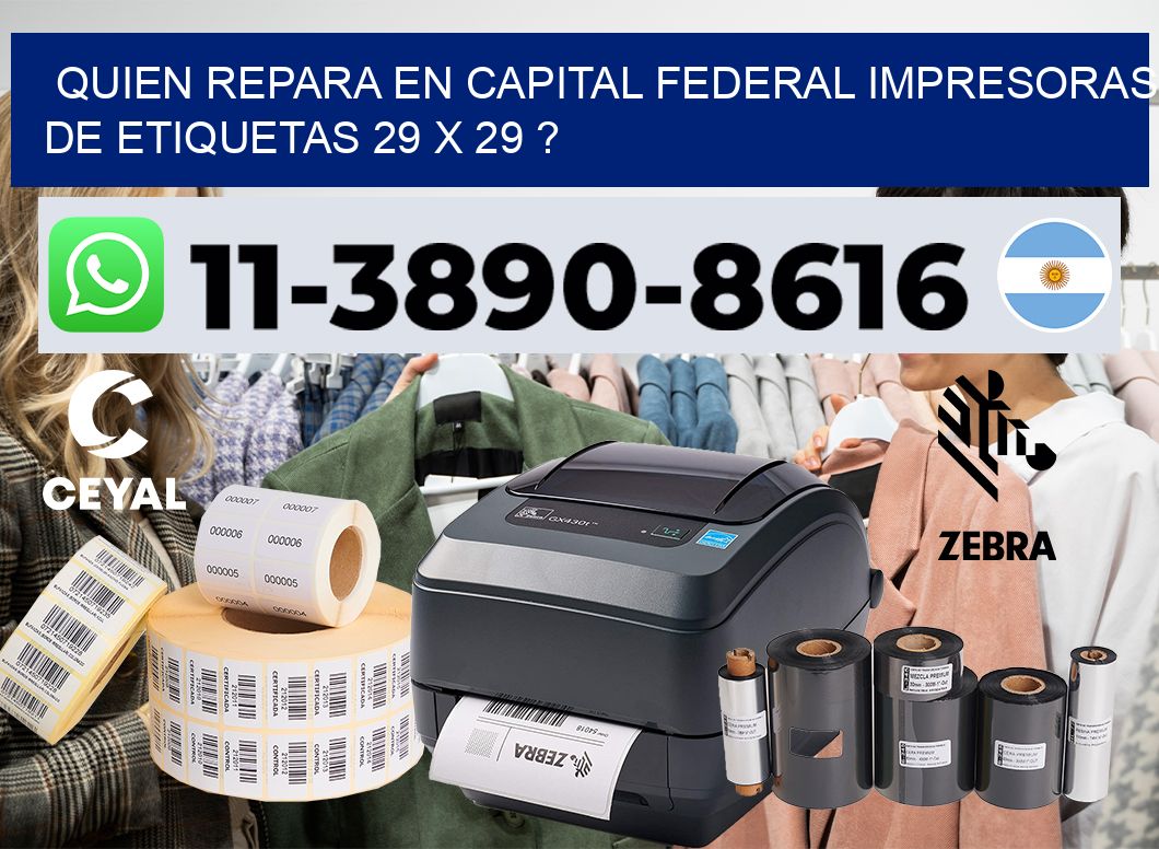 quien repara en capital federal impresoras de etiquetas 29 x 29 ?