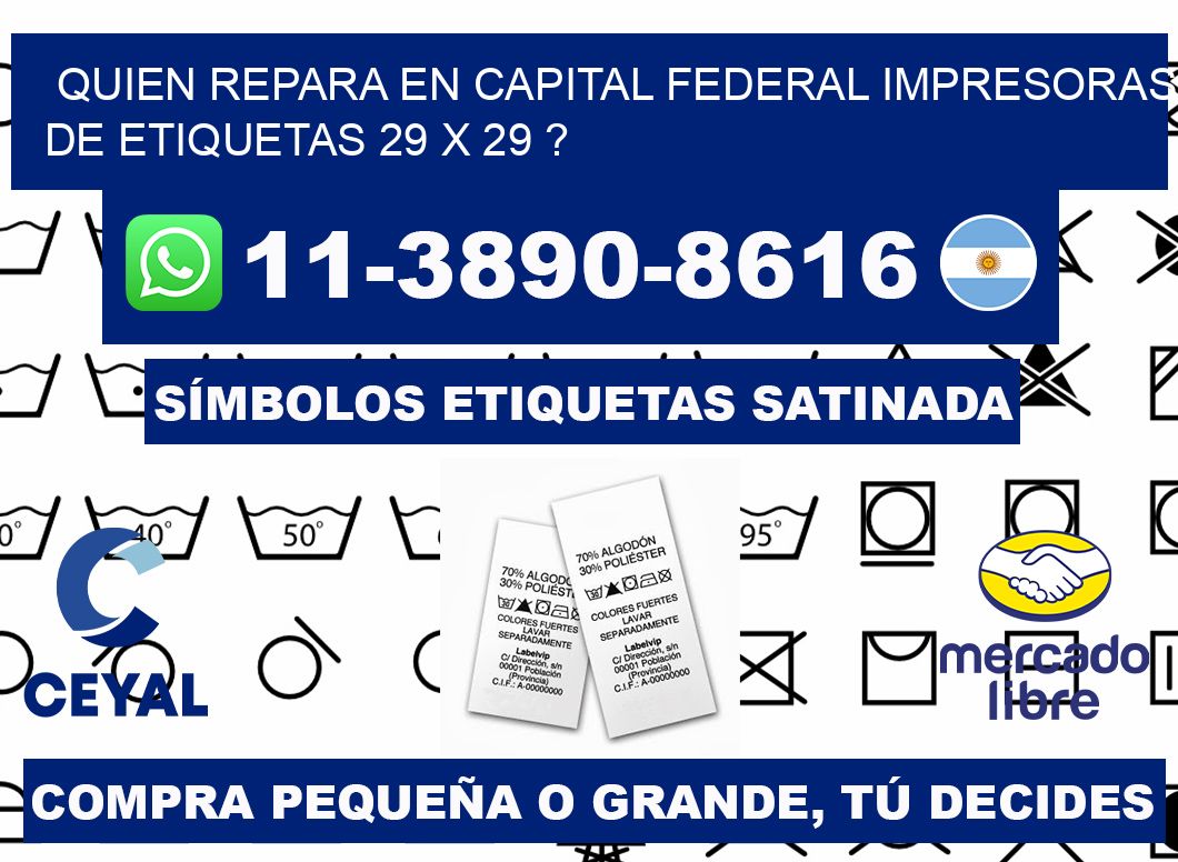quien repara en capital federal impresoras de etiquetas 29 x 29 ?