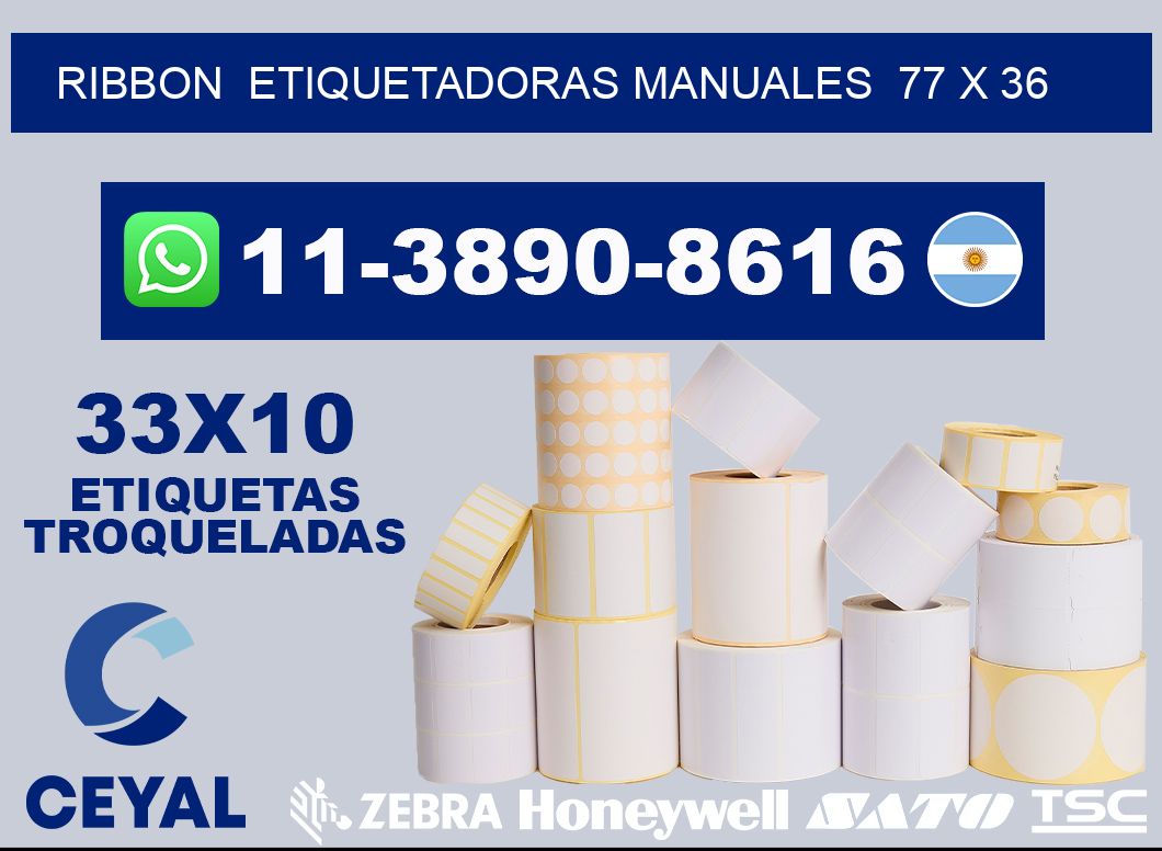 ribbon  Etiquetadoras Manuales  77 x 36