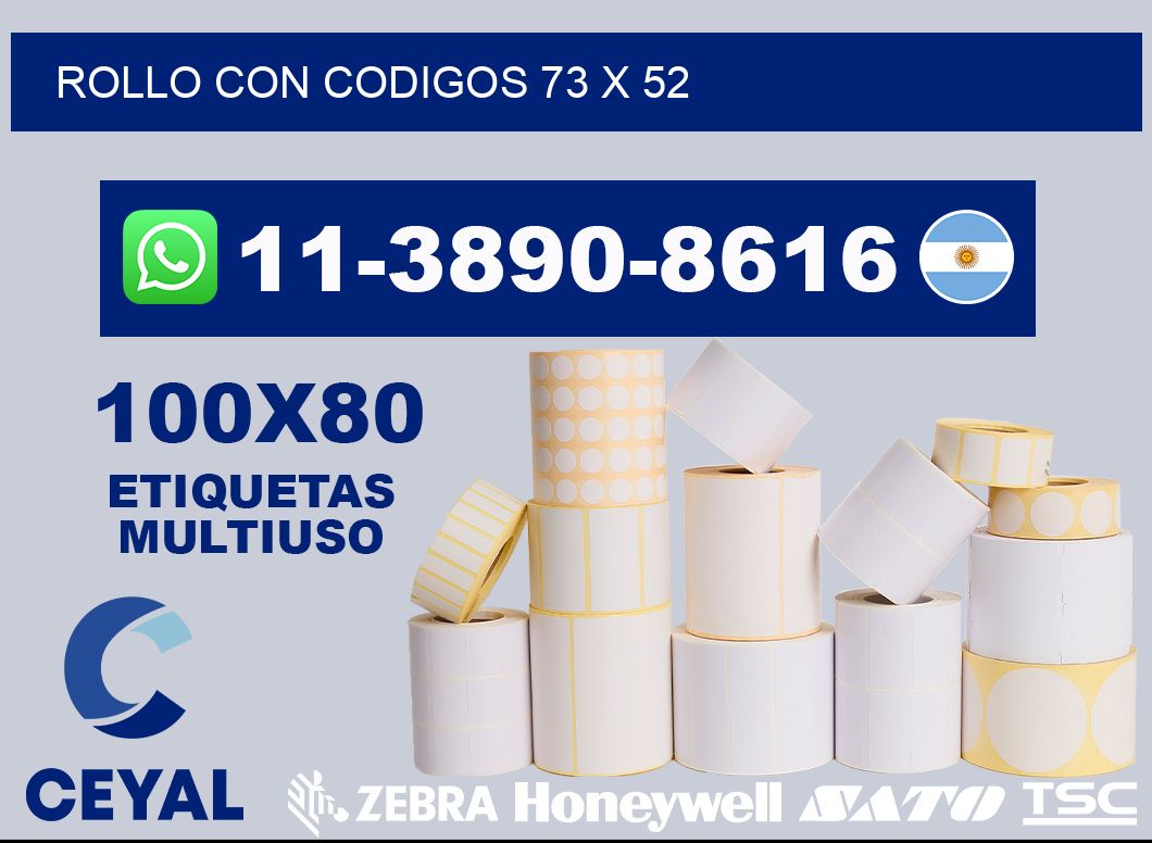 rollo con codigos 73 x 52