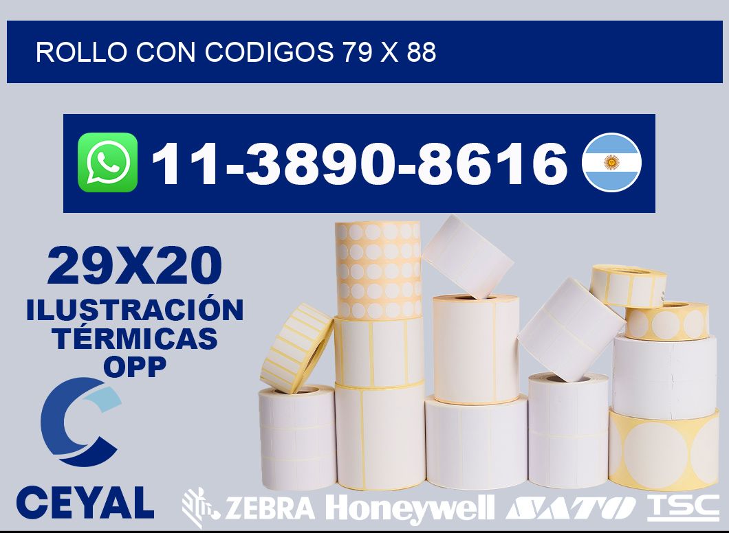 rollo con codigos 79 x 88