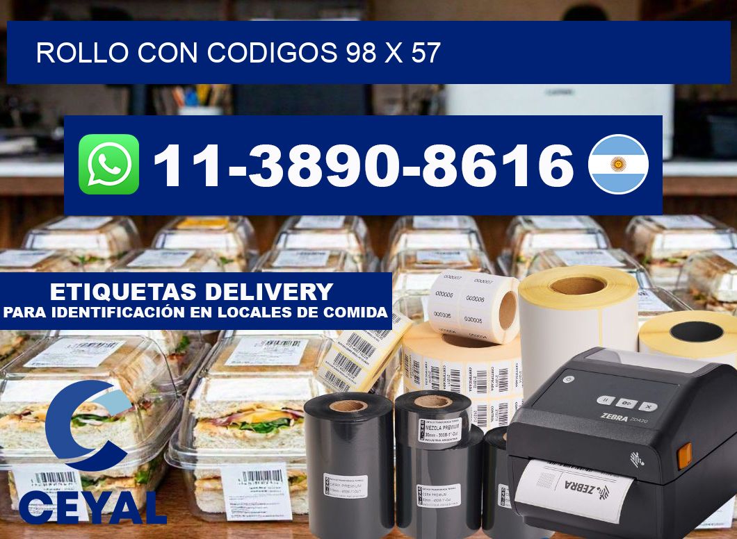 rollo con codigos 98 x 57