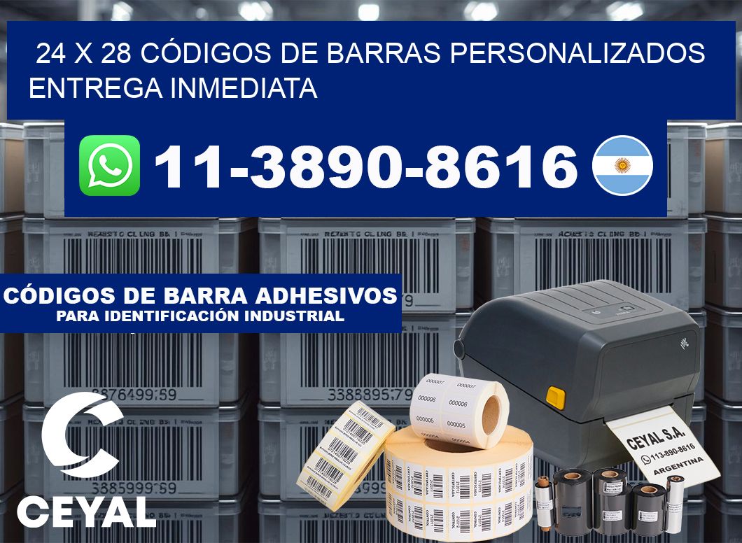 24 x 28 CÓDIGOS DE BARRAS PERSONALIZADOS ENTREGA INMEDIATA