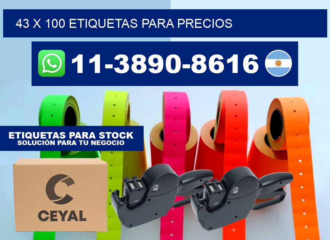 43 x 100 etiquetas para precios