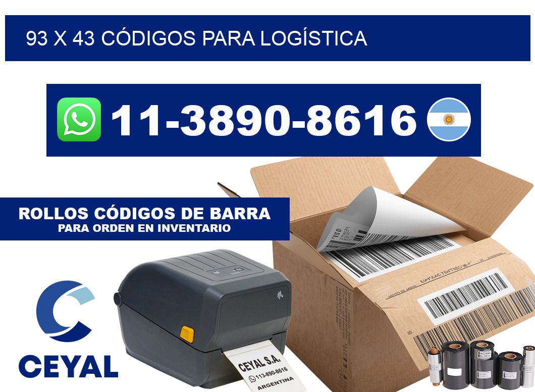 93 x 43 CÓDIGOS PARA LOGÍSTICA