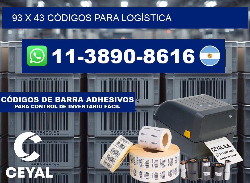 93 x 43 CÓDIGOS PARA LOGÍSTICA