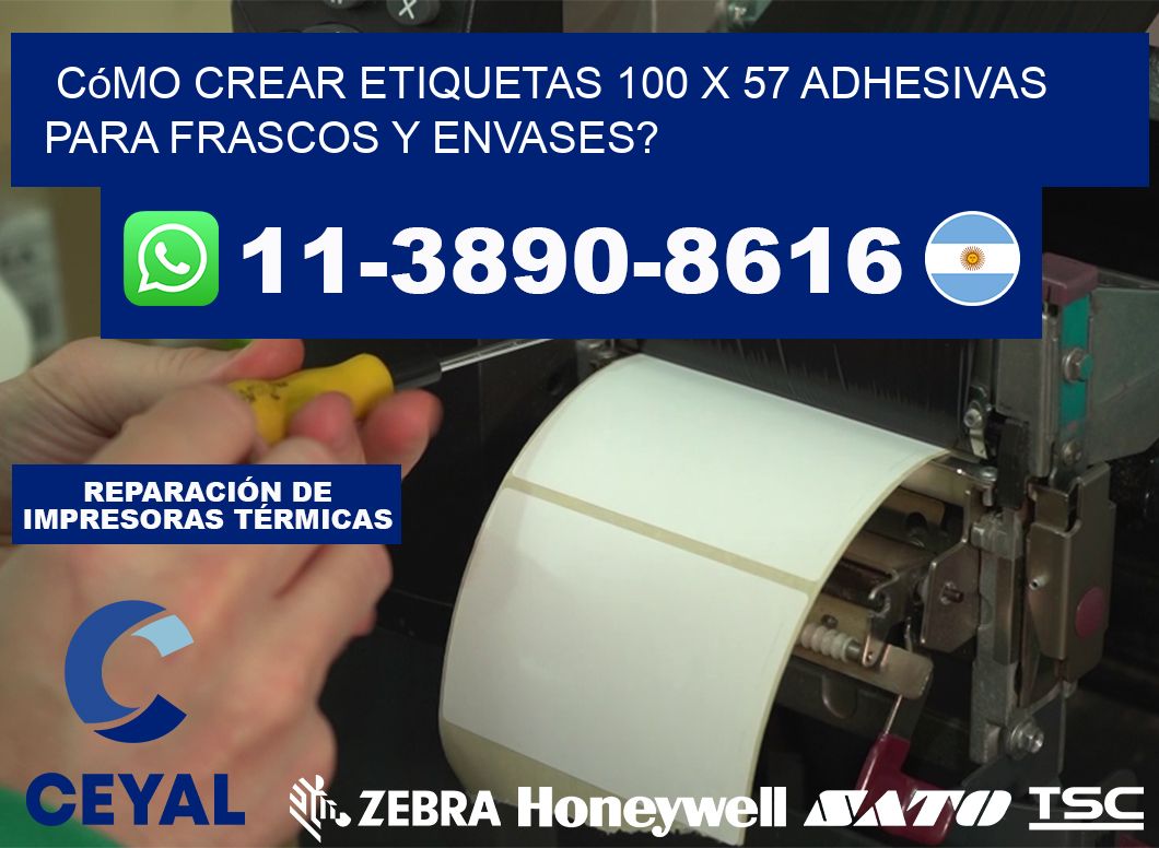 Cómo crear etiquetas 100 x 57 adhesivas para frascos y envases?