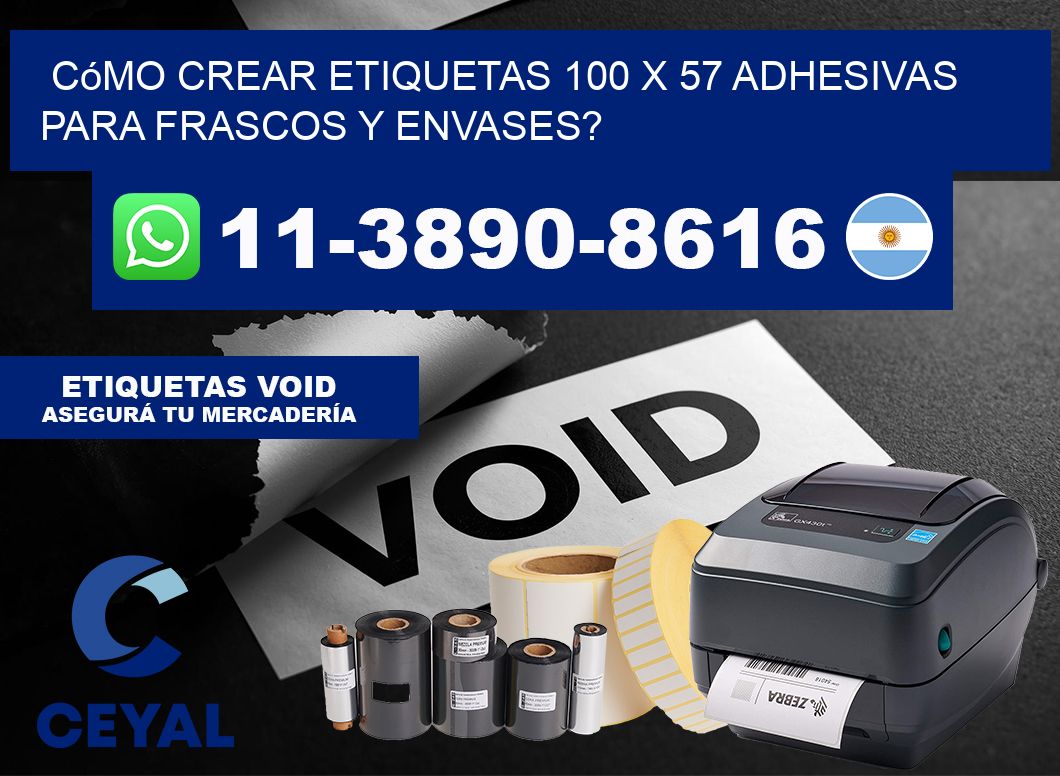 Cómo crear etiquetas 100 x 57 adhesivas para frascos y envases?