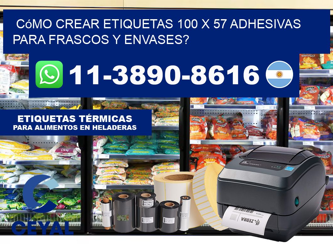 Cómo crear etiquetas 100 x 57 adhesivas para frascos y envases?