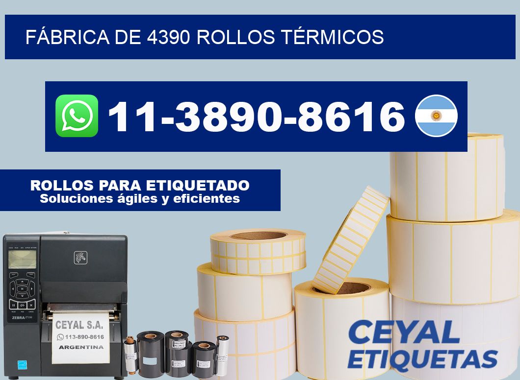 FÁBRICA DE 4390 ROLLOS TÉRMICOS