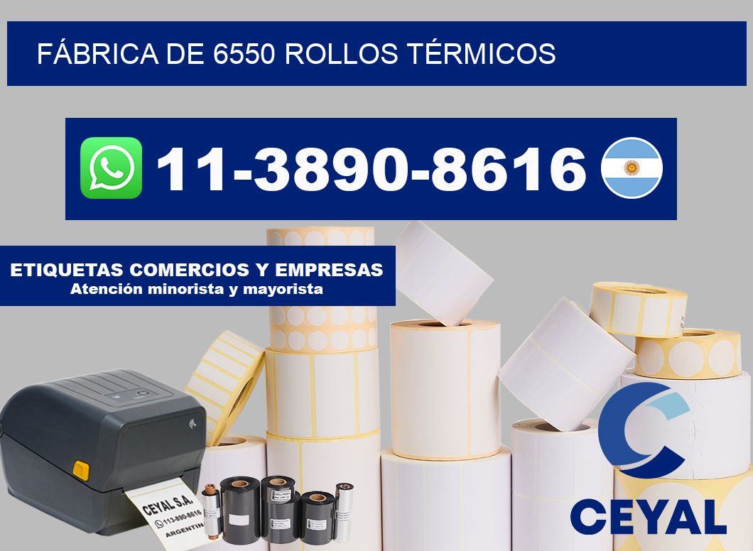 FÁBRICA DE 6550 ROLLOS TÉRMICOS