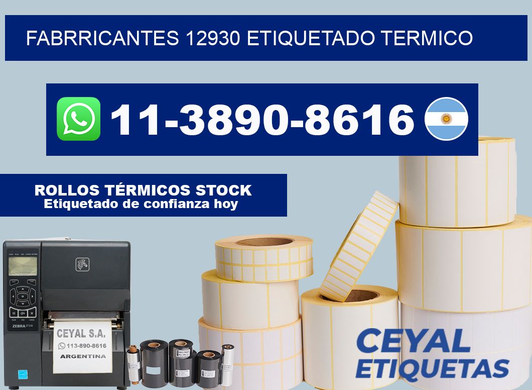 FABRRICANTES 12930 ETIQUETADO TERMICO