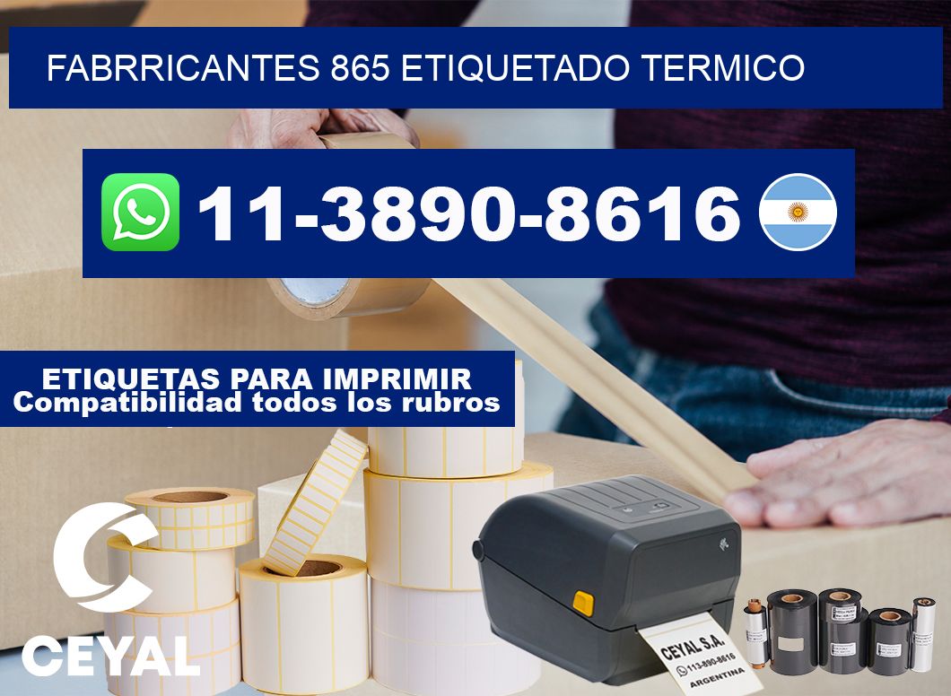 FABRRICANTES 865 ETIQUETADO TERMICO