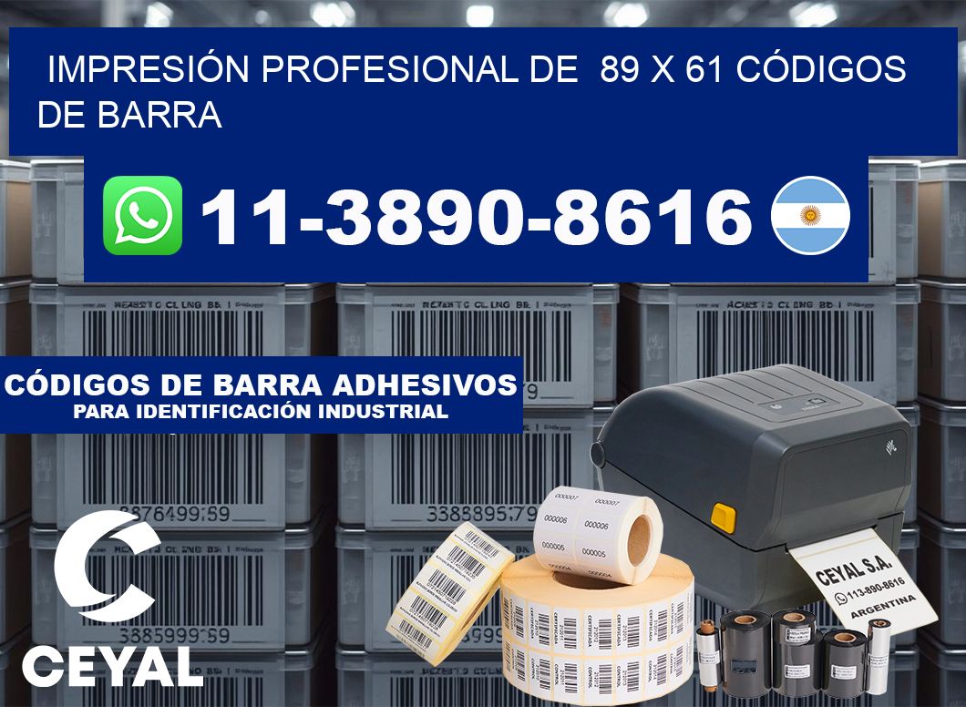IMPRESIÓN PROFESIONAL DE  89 x 61 CÓDIGOS DE BARRA