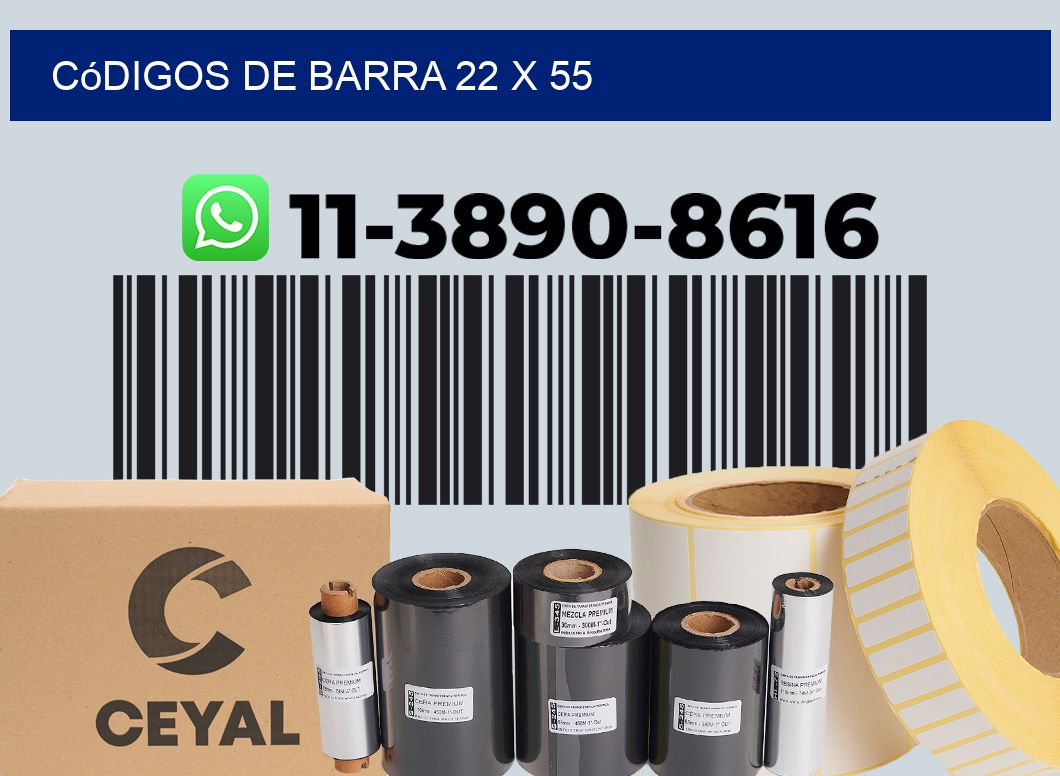 códigos de barra 22 x 55