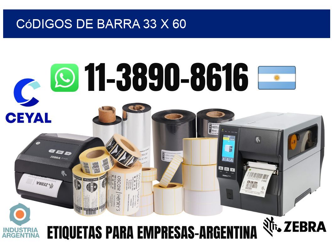 códigos de barra 33 x 60