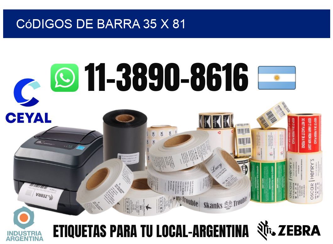 códigos de barra 35 x 81