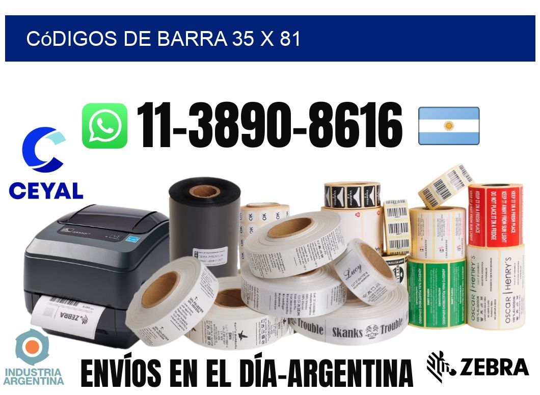 códigos de barra 35 x 81