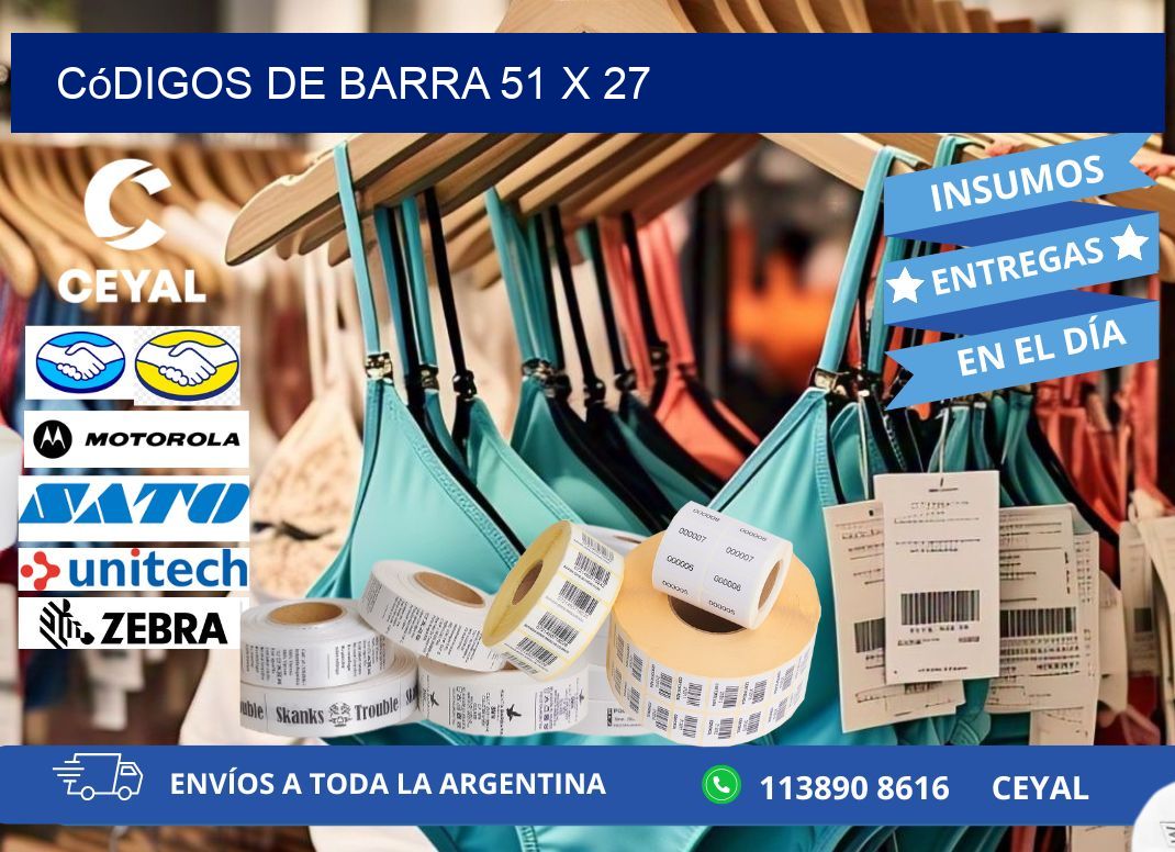 códigos de barra 51 x 27