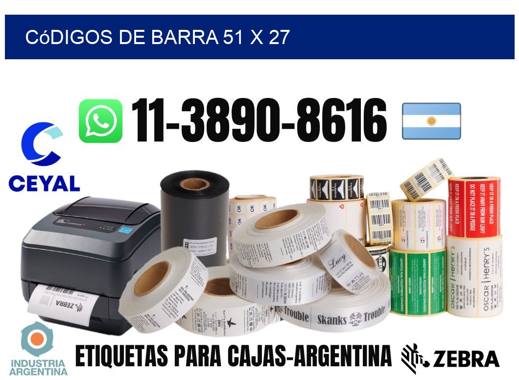códigos de barra 51 x 27