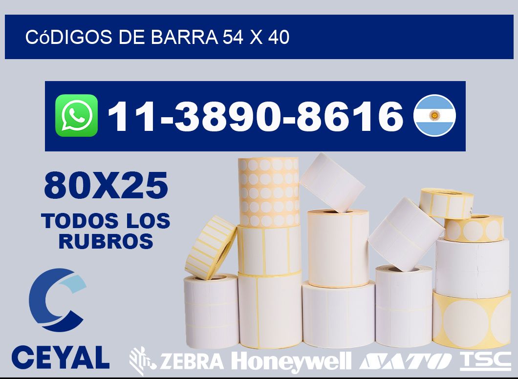 códigos de barra 54 x 40