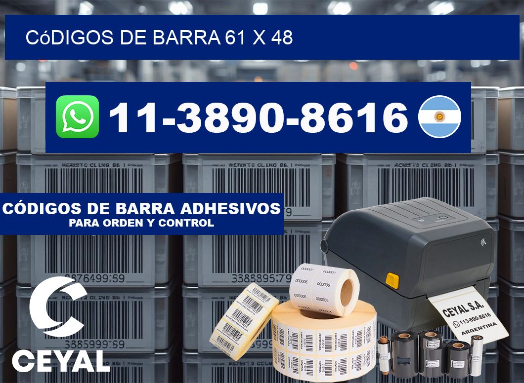 códigos de barra 61 x 48