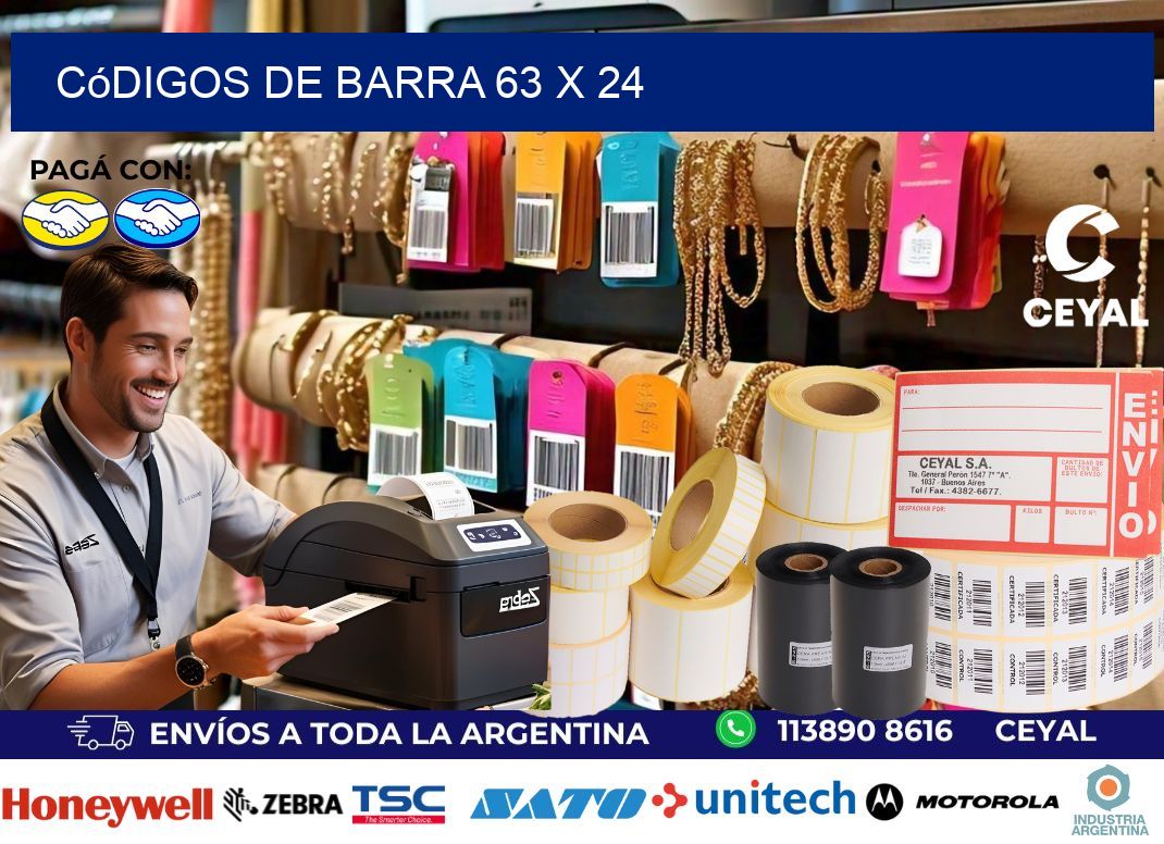 códigos de barra 63 x 24