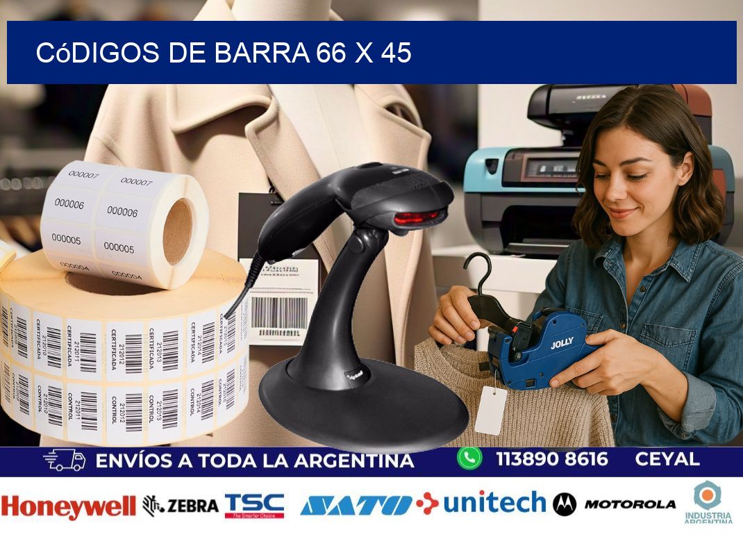 códigos de barra 66 x 45