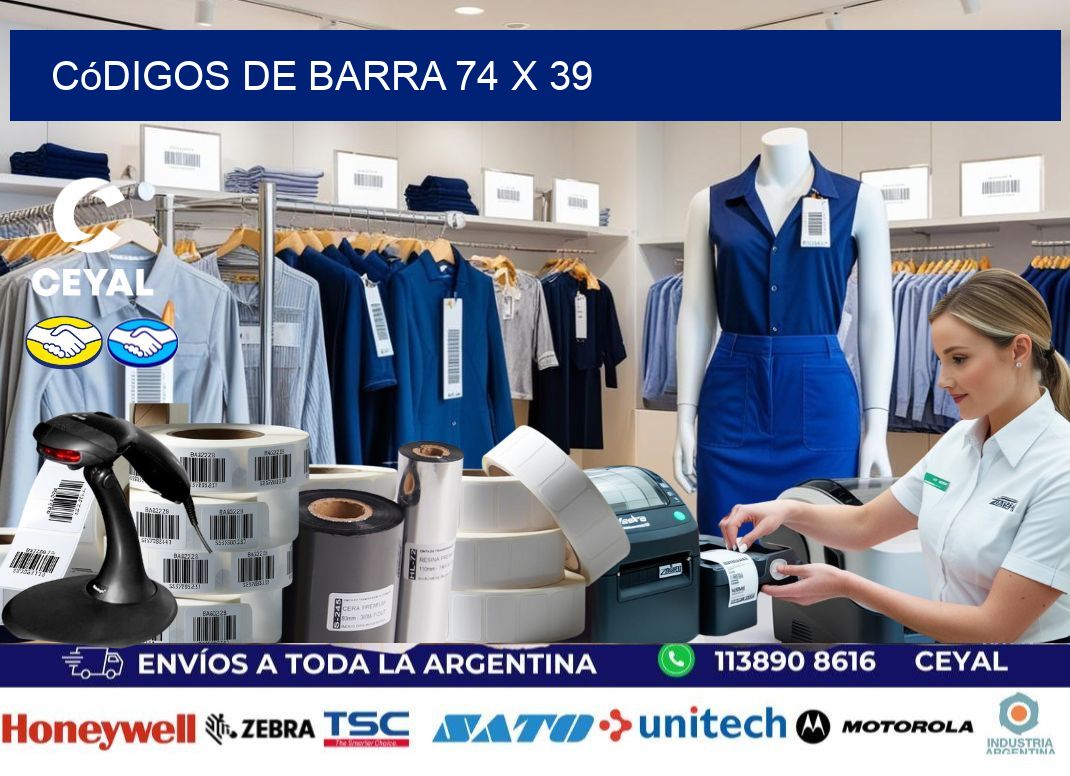 códigos de barra 74 x 39